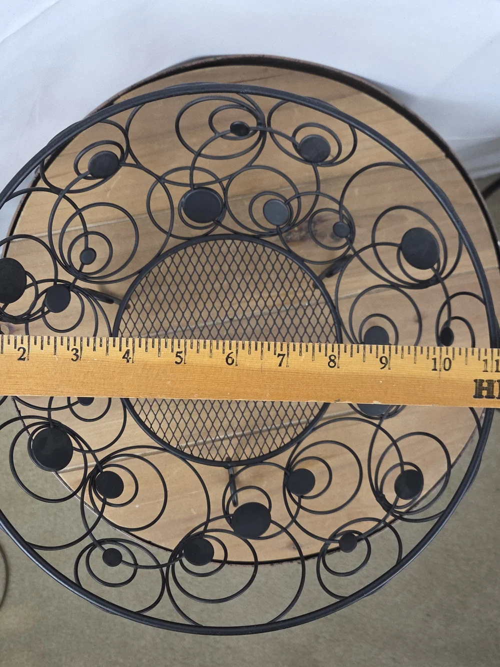 Decorative Metal Wire Fruit Bowl - Black